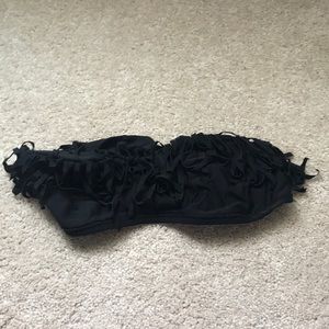 BLACK FRINGE BATHING SUIT